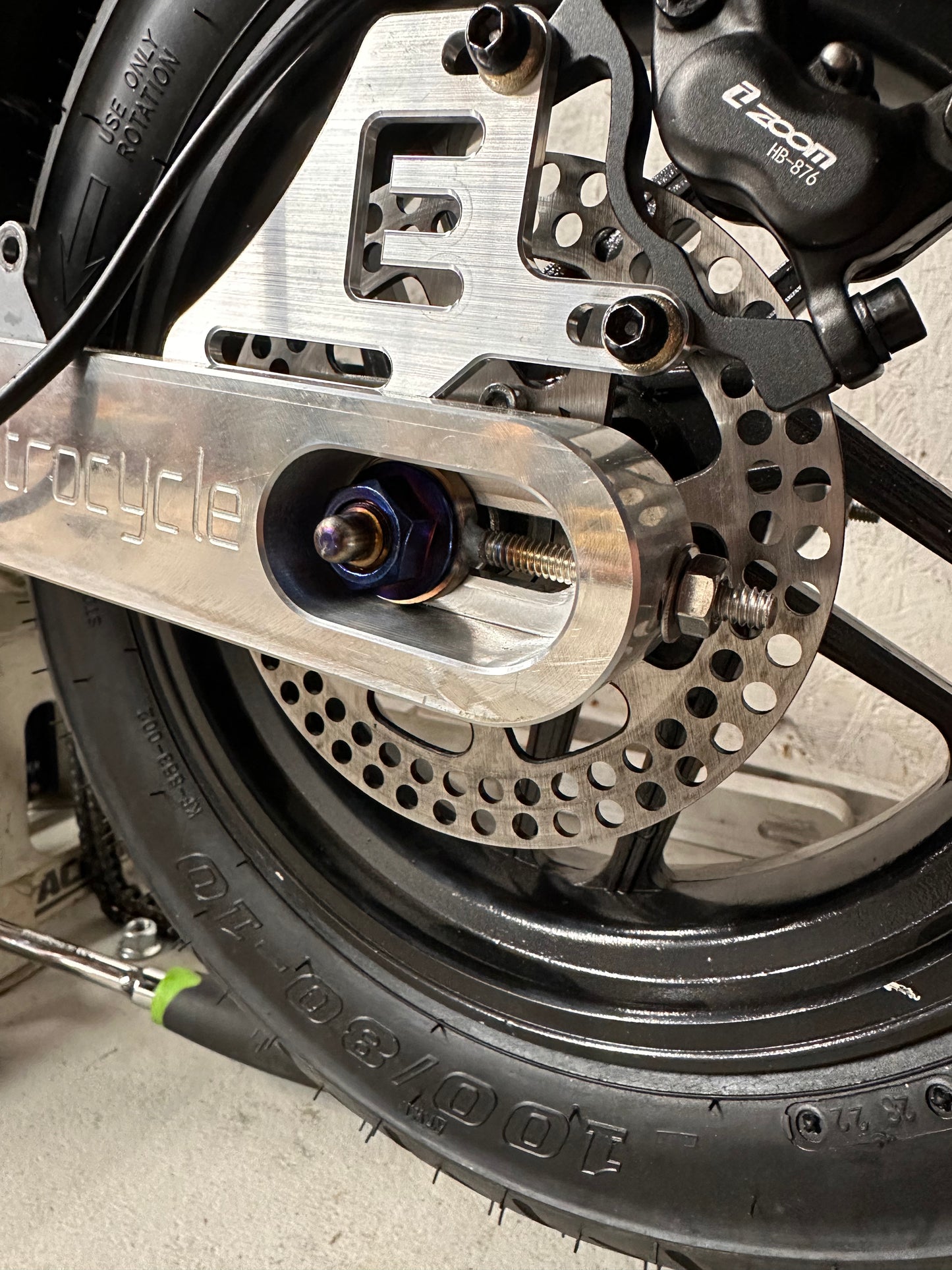 Bolt on extended swingarm