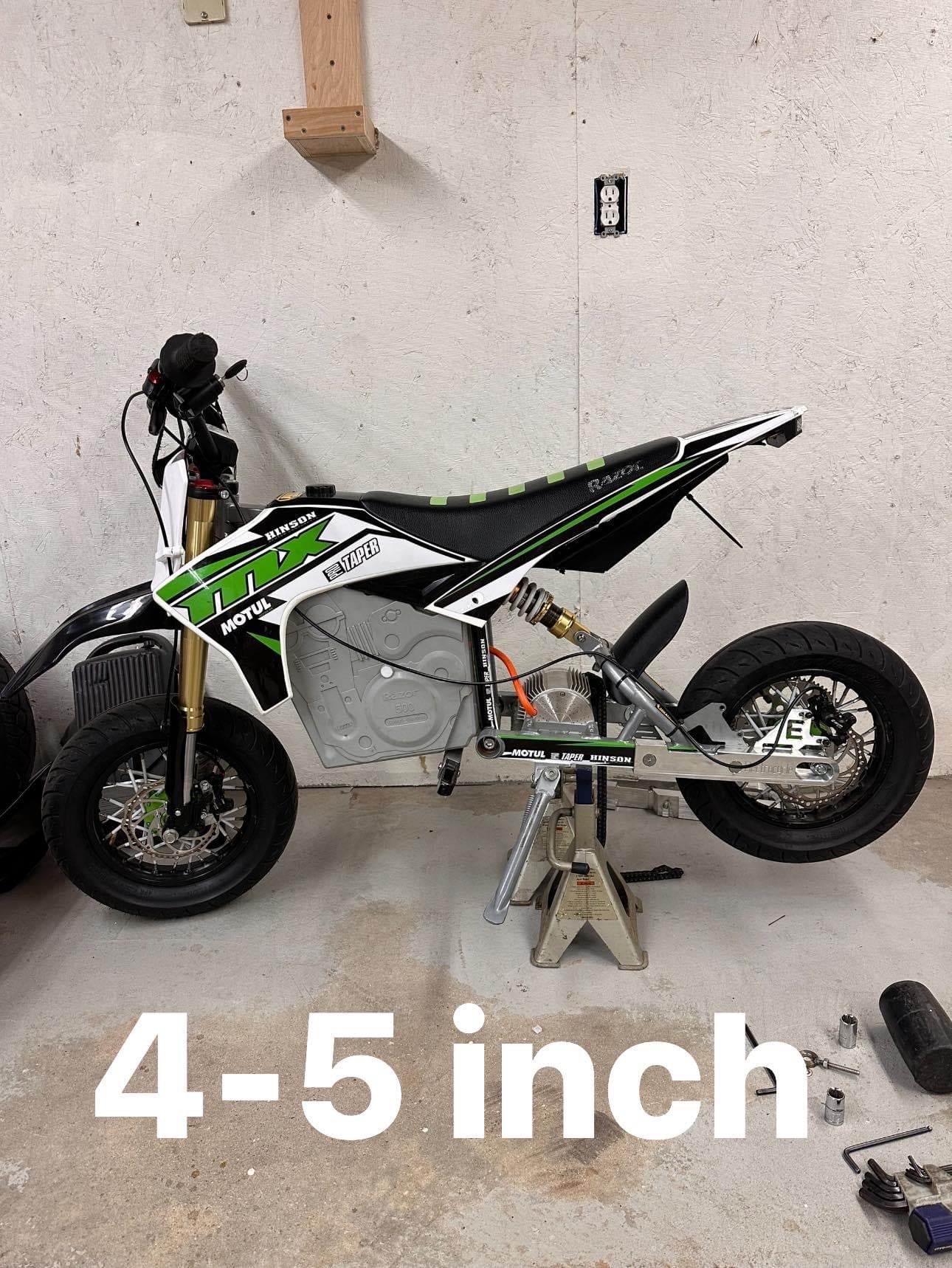 Bolt on extended swingarm